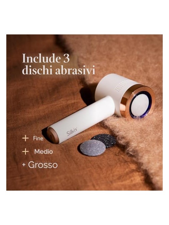 Silk'n VacuPedi Rose Gold, dispositivo per la rimozione di pellicine dure con aspirazione. donna