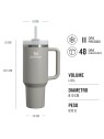Stanley 1913 Quencher H2.O FlowState 1 Tazza termica in acciaio inox da 180 ml color cenere unisex