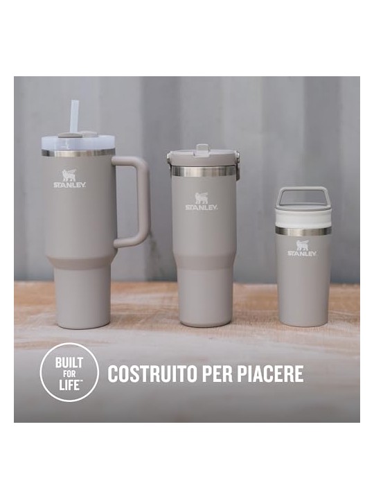 Stanley 1913 Quencher H2.O FlowState 1 Tazza termica in acciaio inox da 180 ml color cenere unisex
