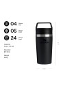Stanley 1913 Tazza da viaggio Café-To-Go da 350 ml, nera. unisex