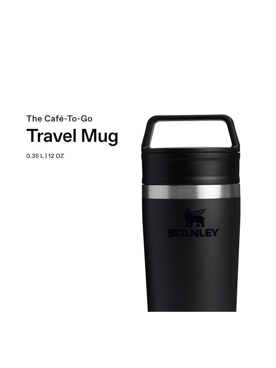 Stanley 1913 Tazza da viaggio Café-To-Go da 350 ml, nera. unisex