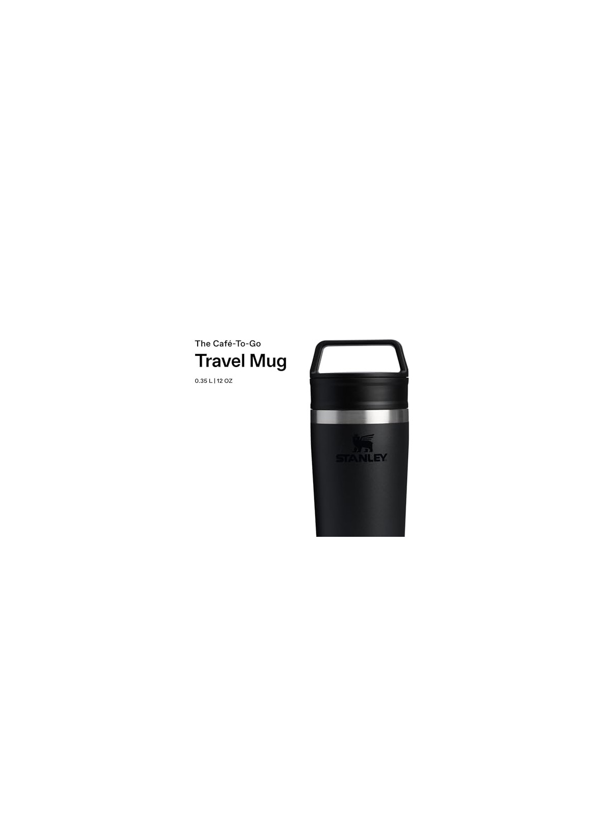 Stanley 1913 Tazza da viaggio Café-To-Go da 350 ml, nera. unisex