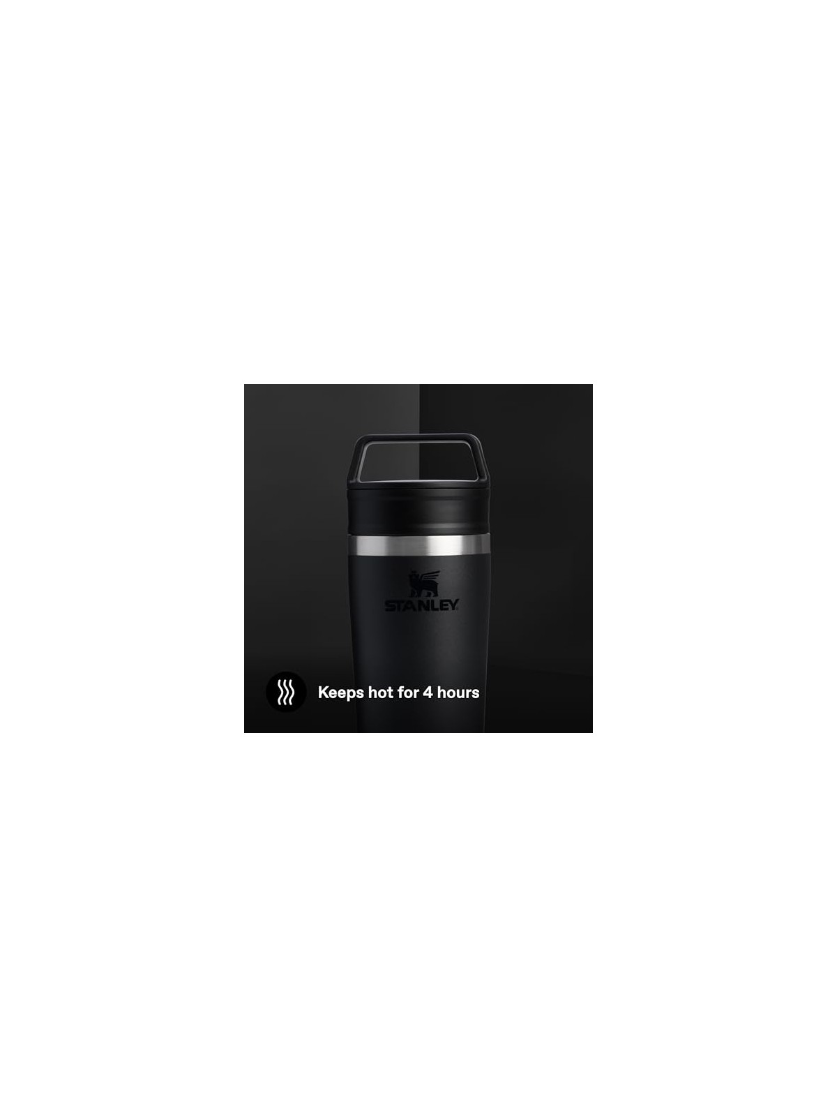 Stanley 1913 Tazza da viaggio Café-To-Go da 350 ml, nera. unisex