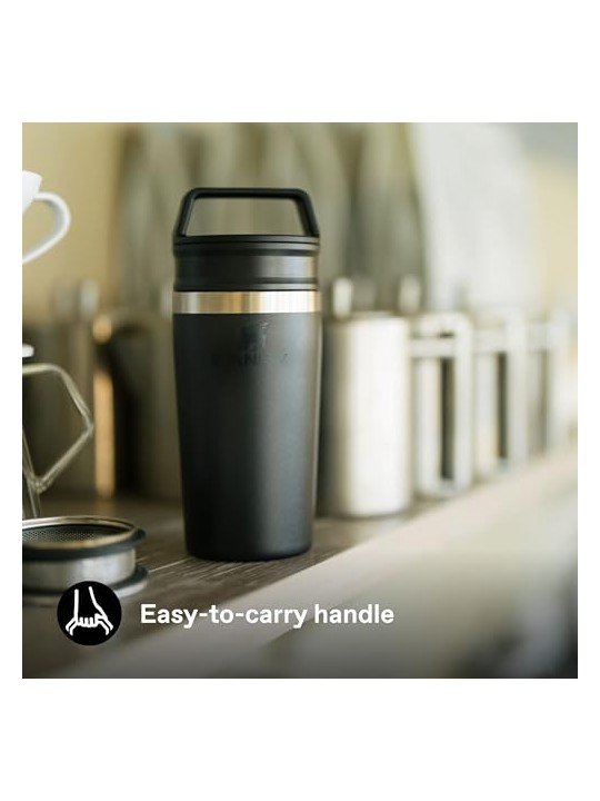 Stanley 1913 Tazza da viaggio Café-To-Go da 350 ml, nera. unisex