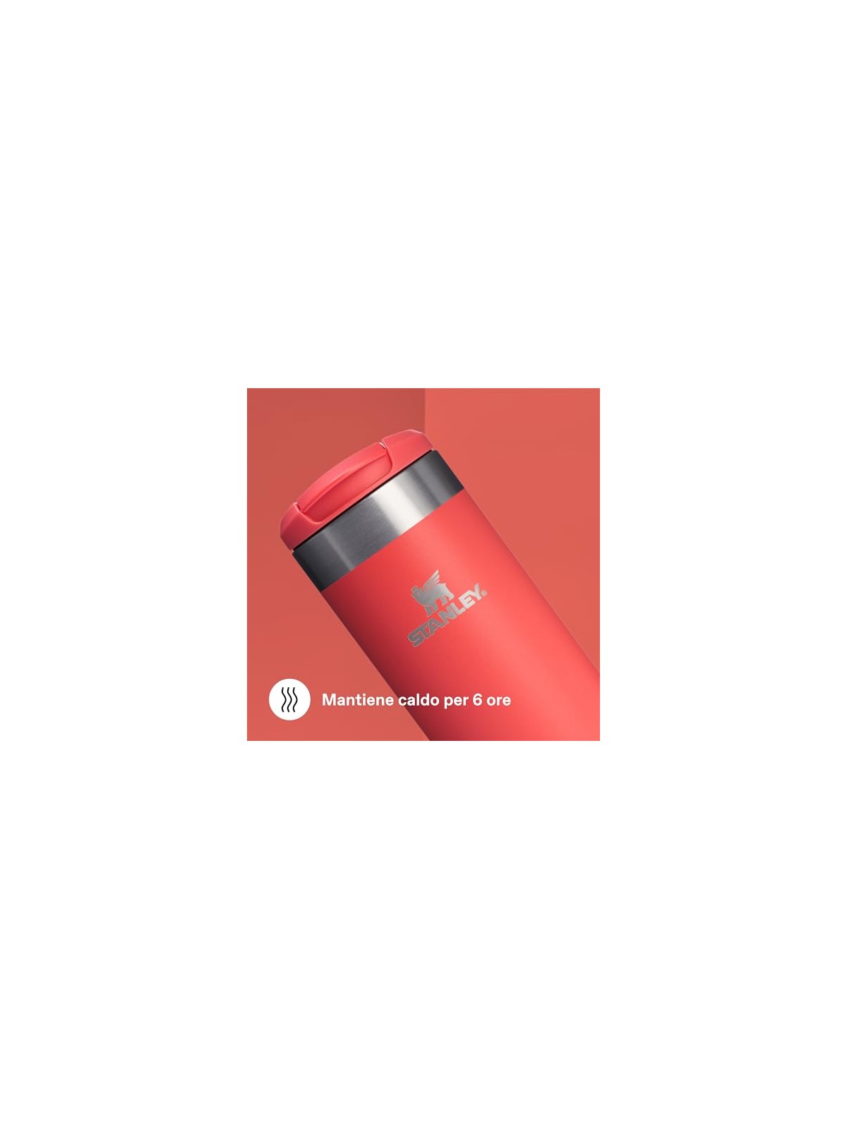 Stanley 1913 Tazza termica AeroLight™ Transit da 350 ml, colore corallo acceso. unisex