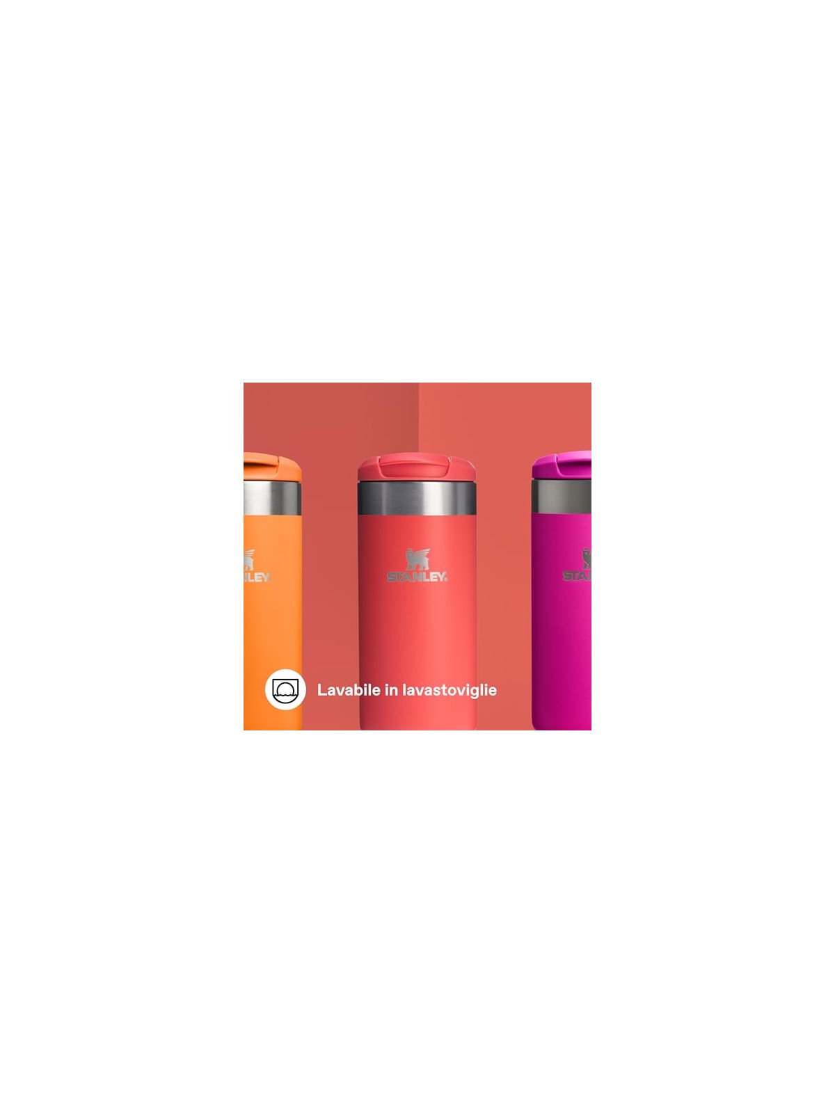 Stanley 1913 Tazza termica AeroLight™ Transit da 350 ml, colore corallo acceso. unisex