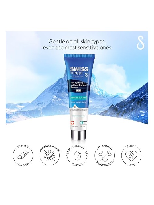 SWISS Image Essential Care Pore Tightening & Mattifying Charcoal Cleanser 100ml