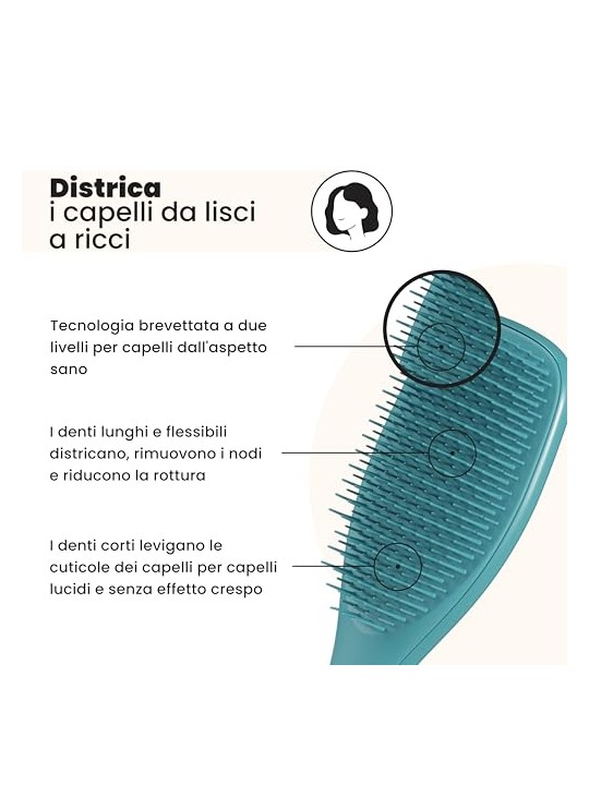 Tangle Teezer Spazzola districante definitiva per capelli trasformativi color verde acqua unisex