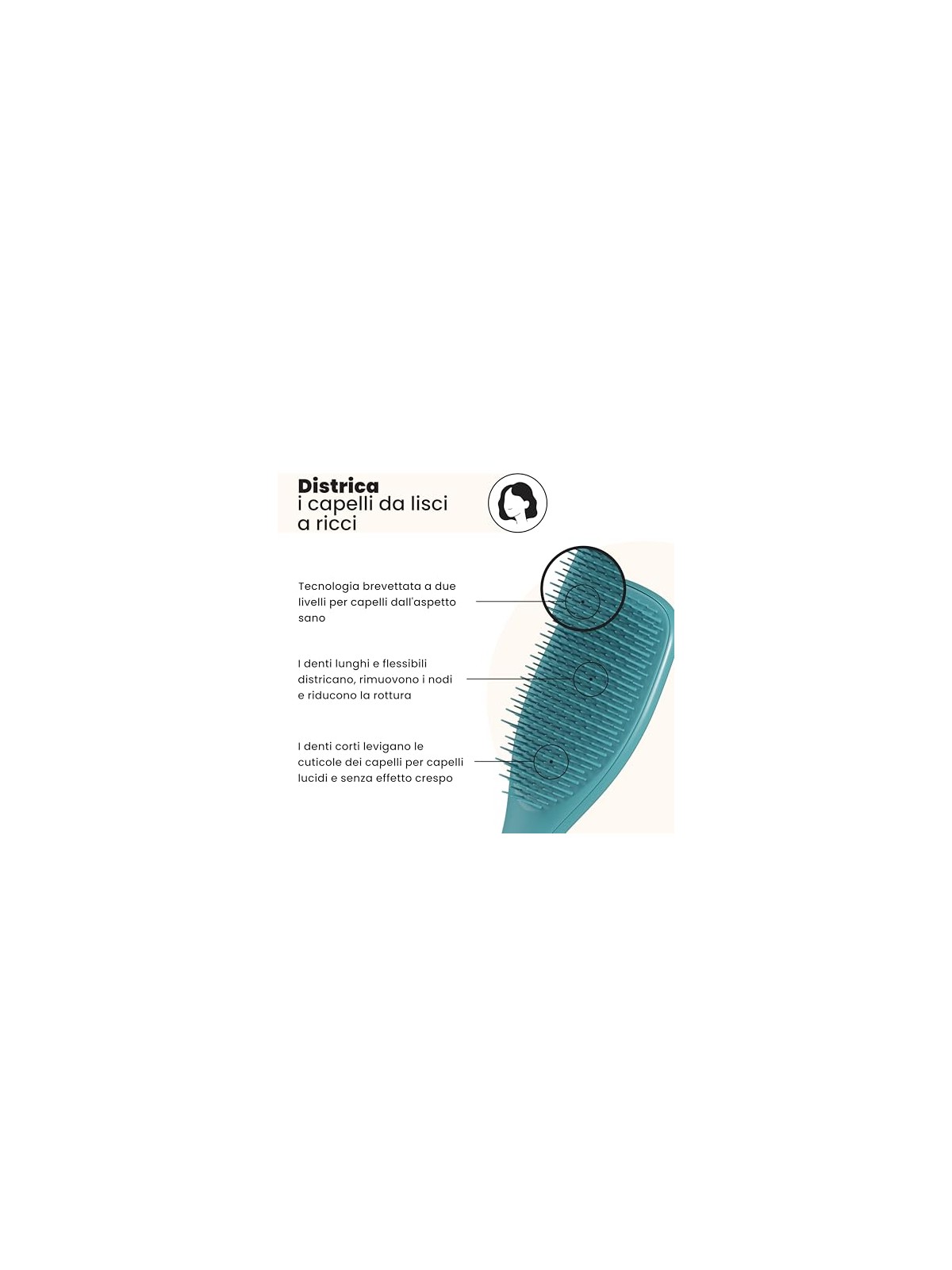 Tangle Teezer Spazzola districante definitiva per capelli trasformativi color verde acqua unisex