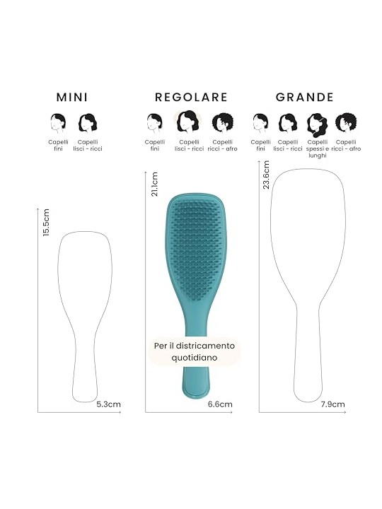 Tangle Teezer Spazzola districante definitiva per capelli trasformativi color verde acqua unisex