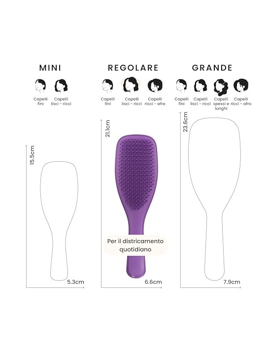 Tangle Teezer Spazzola districante definitiva per capelli, colore viola chiaro donna