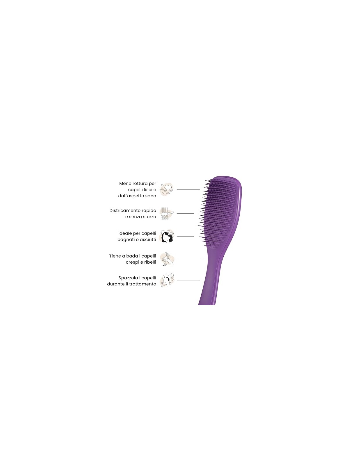 Tangle Teezer Spazzola districante definitiva per capelli, colore viola chiaro donna