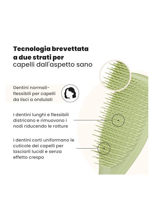 Tangle Teezer Spazzola districante definitiva per capelli, verde oliva opaco donna