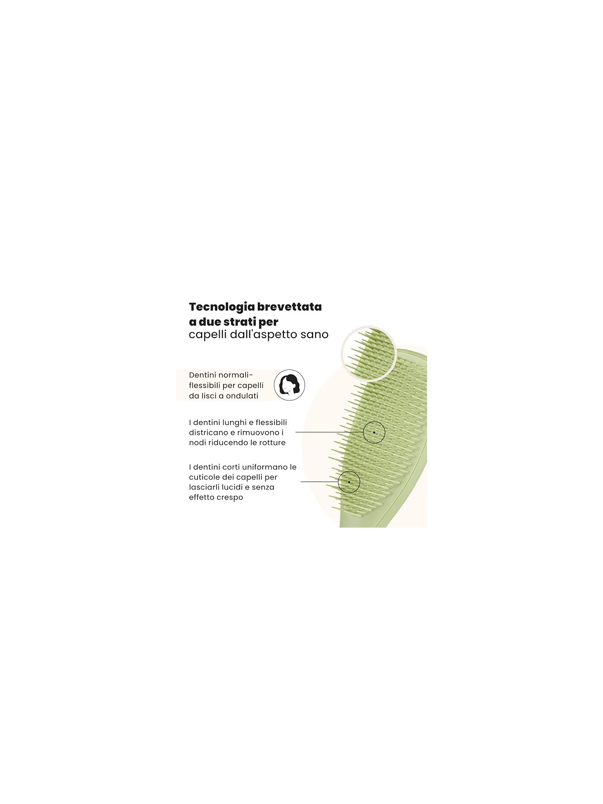 Tangle Teezer Spazzola districante definitiva per capelli, verde oliva opaco donna