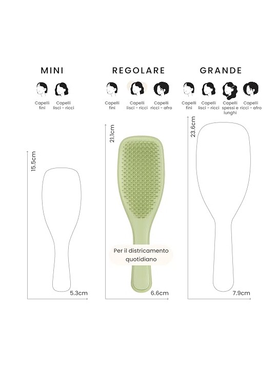 Tangle Teezer Spazzola districante definitiva per capelli, verde oliva opaco donna