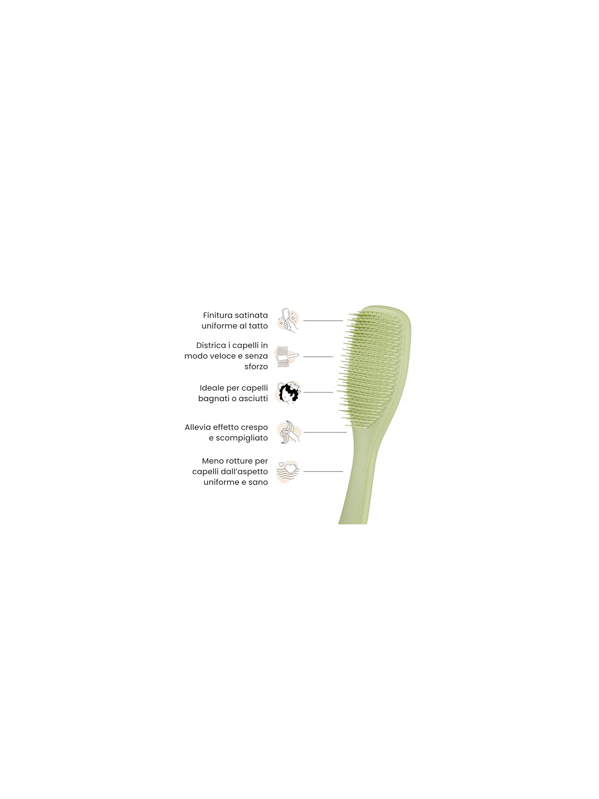 Tangle Teezer Spazzola districante definitiva per capelli, verde oliva opaco donna