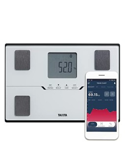 Tanita Bilancia personale intelligente con analisi corporea e connessione Bluetooth BC-401 bianca unisex