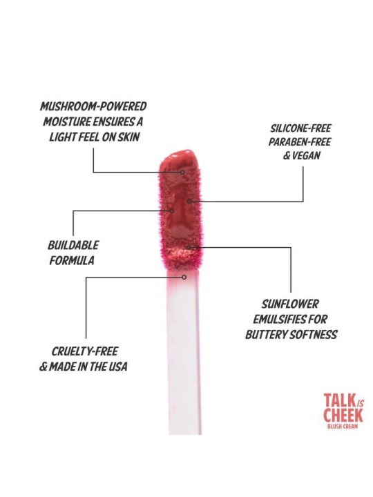 The balm Talk is Cheek rosso della polizia con crema 111 Babble 4ml