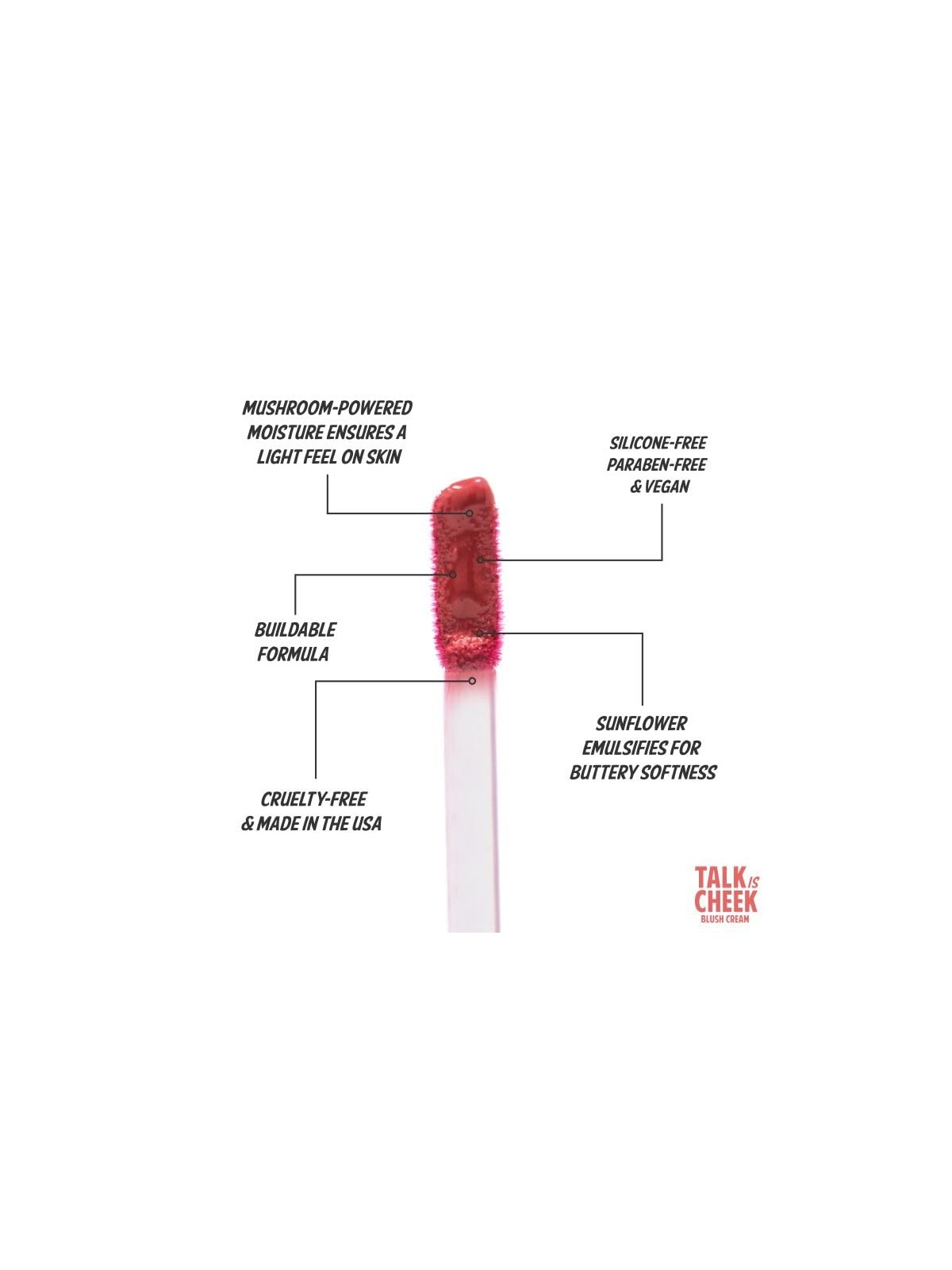 The balm Talk is Cheek rosso della polizia con crema 111 Babble 4ml