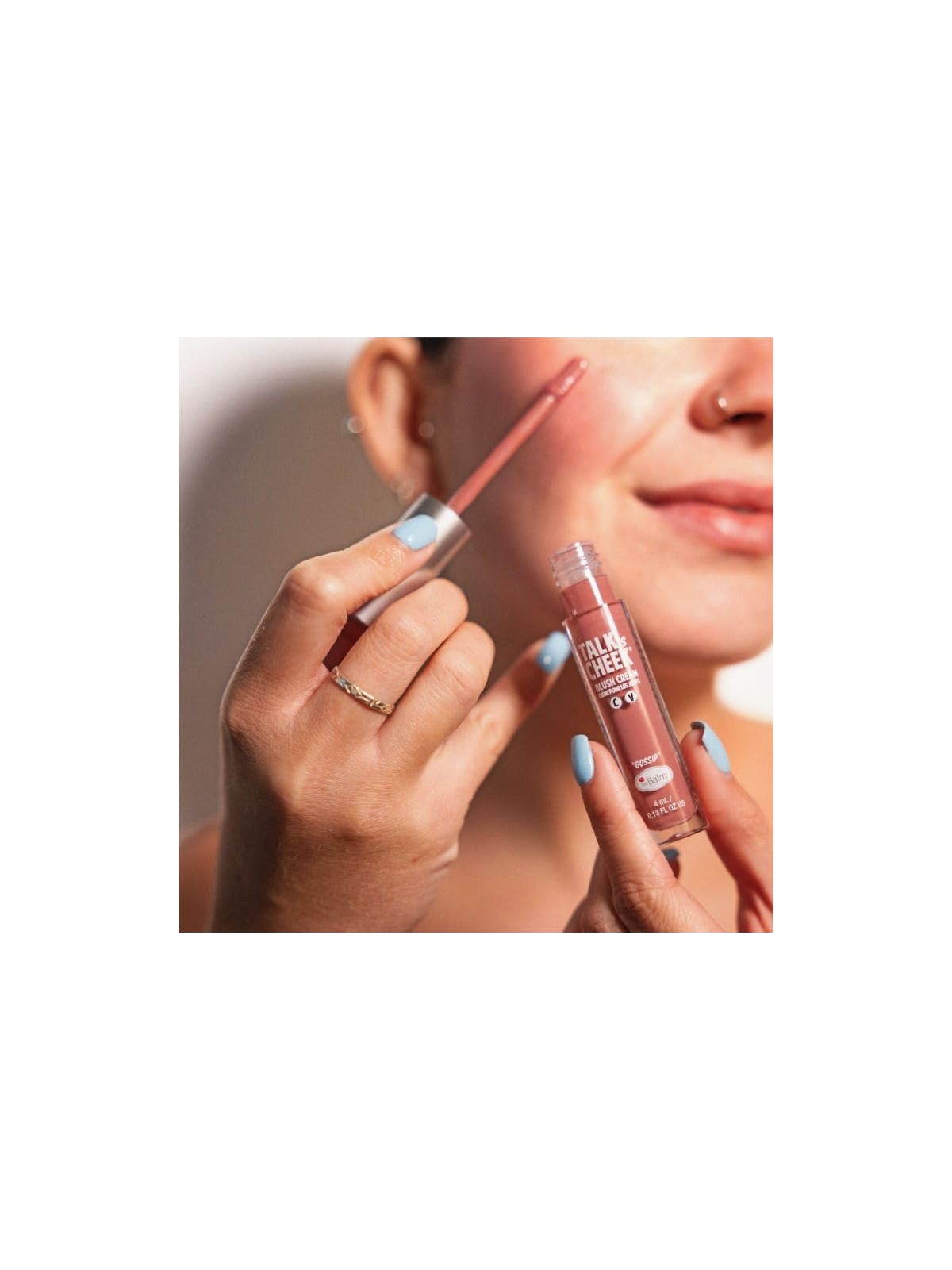 The balm Talk is Cheek rosso della polizia con crema 111 Babble 4ml