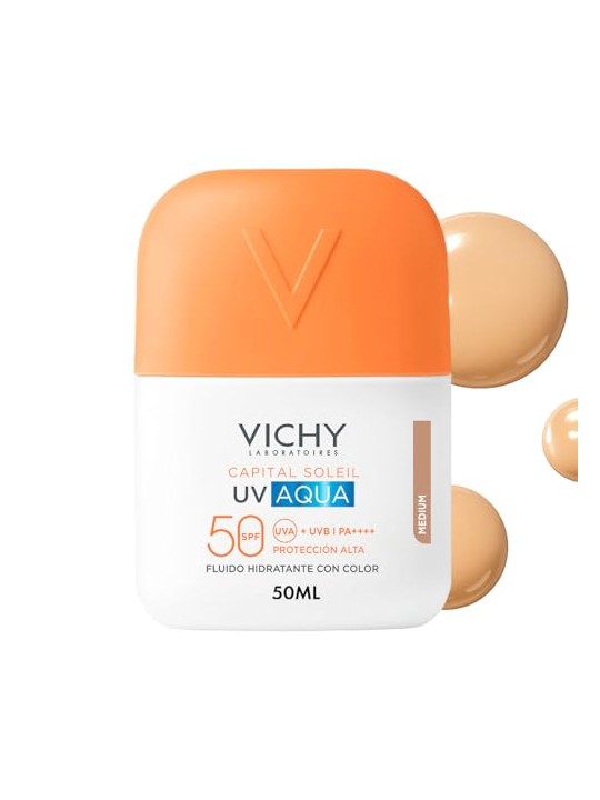 Vichy CAPITAL SOLEIL UV AQUA fluido idratante colorato SPF50 n.Media 50ml unisex