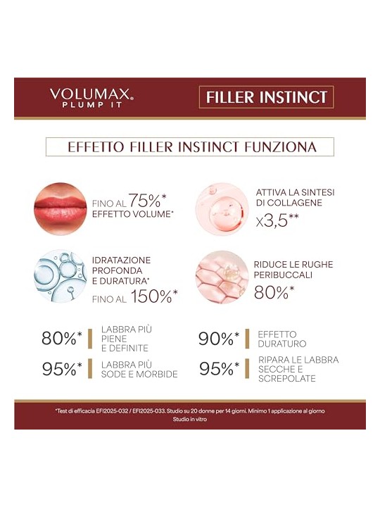 Volumax SET DI 2 TRATTAMENTI ANTI-ETÀ VOLUMX PLUMP IT FILLER Lip balm 1 u + Day Stick 1 u unisex