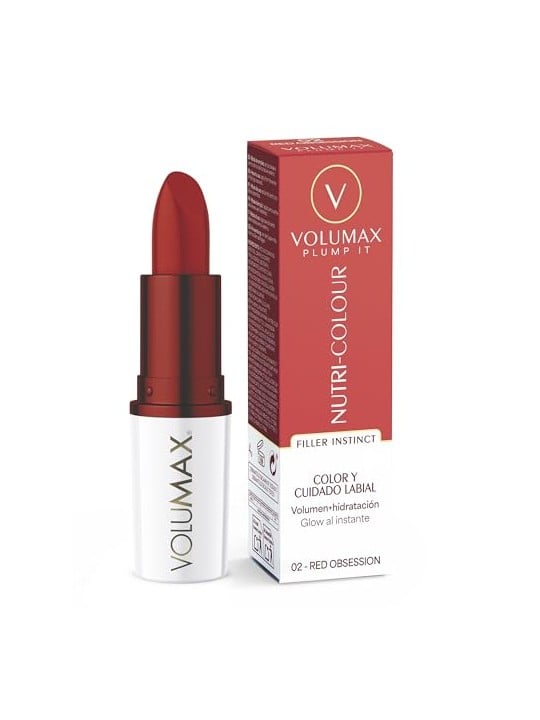 Volumax Trattamento labbra anti-età PLUMP IT NUTRI-COLOUR n.02-Red Obsession 4gr unisex
