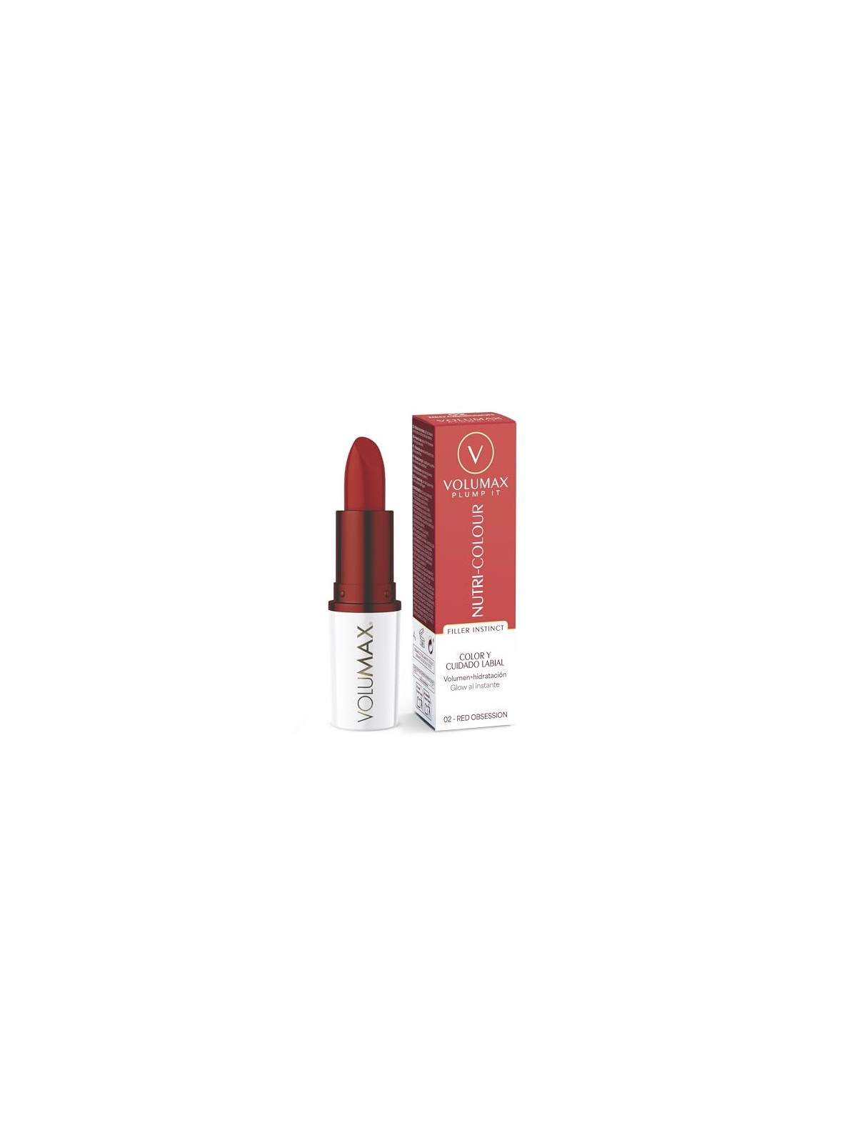 Volumax Trattamento labbra anti-età PLUMP IT NUTRI-COLOUR n.02-Red Obsession 4gr unisex