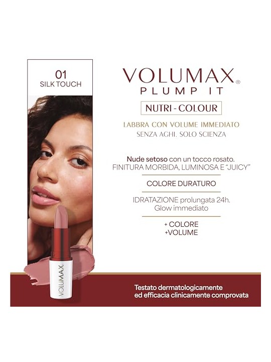Volumax Trattamento labbra antietà PLUMP IT NUTRI-COLOUR n.01-Silk Touch 4gr unisex