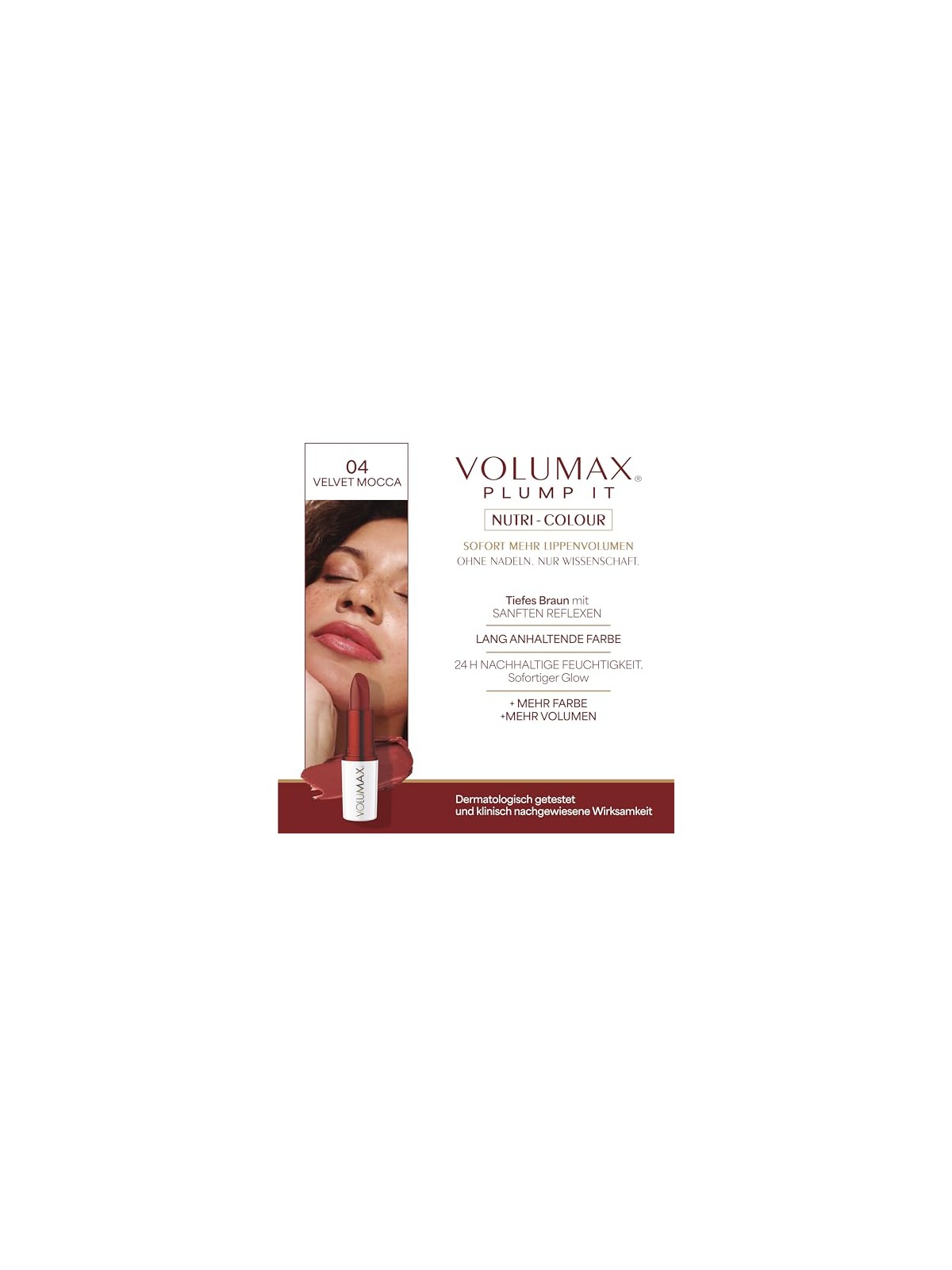 Volumax Trattamento labbra antietà PLUMP IT NUTRI-COLOUR n.04-Velvet Mocca 4gr unisex