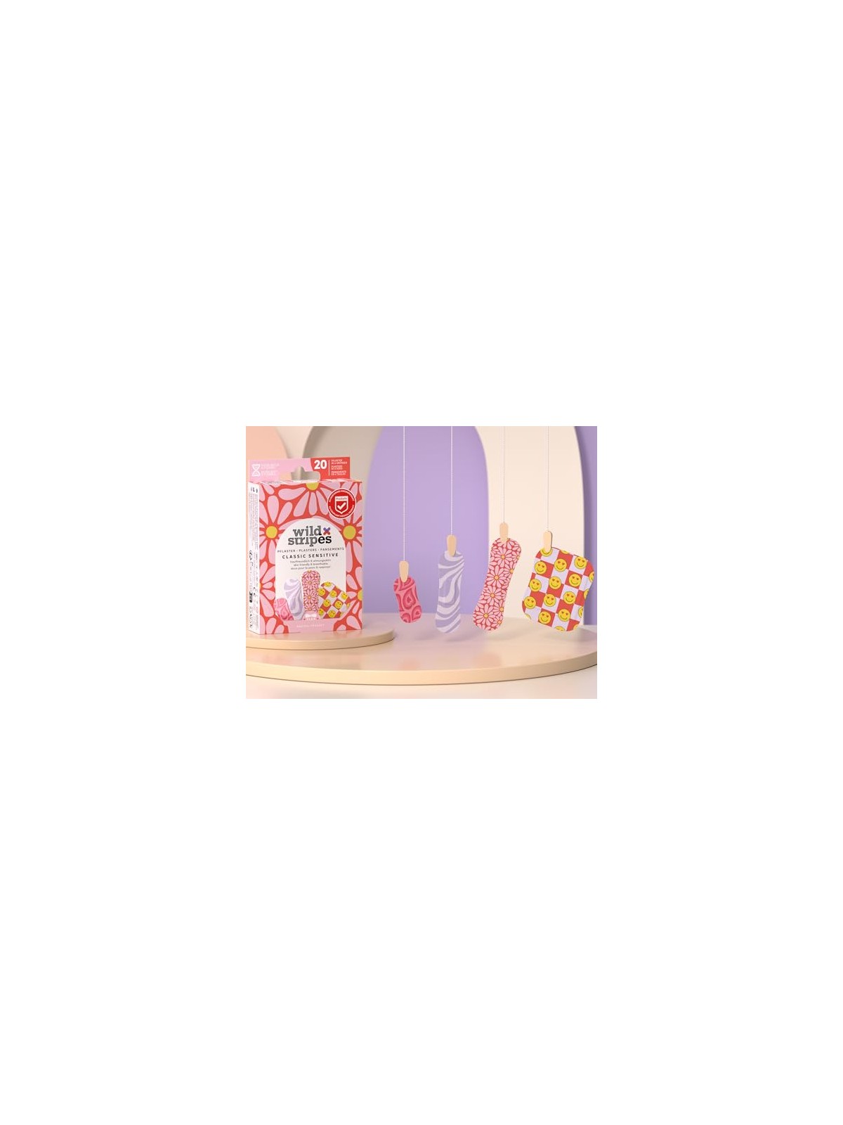 Wild Stripes Cerotti Classici Delicati Pastello Divertente Cerotti 20 pezzi bambino
