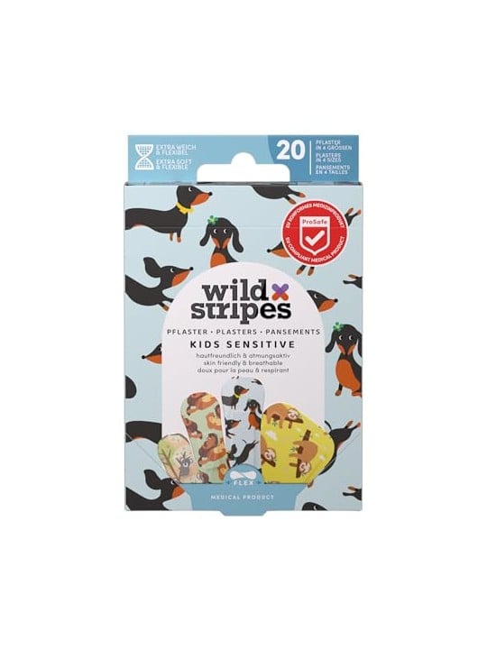 Wild Stripes Toppe divertenti per bambini con animali, 20 pezzi bambino