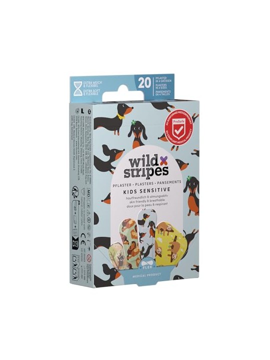 Wild Stripes Toppe divertenti per bambini con animali, 20 pezzi bambino