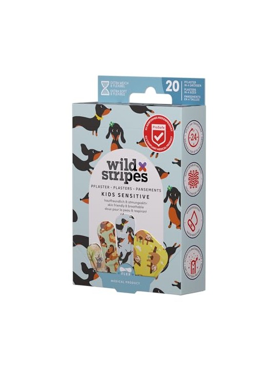 Wild Stripes Toppe divertenti per bambini con animali, 20 pezzi bambino