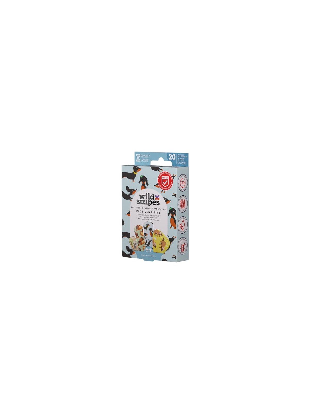 Wild Stripes Toppe divertenti per bambini con animali, 20 pezzi bambino