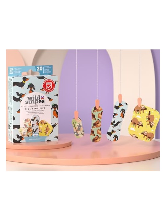 Wild Stripes Toppe divertenti per bambini con animali, 20 pezzi bambino