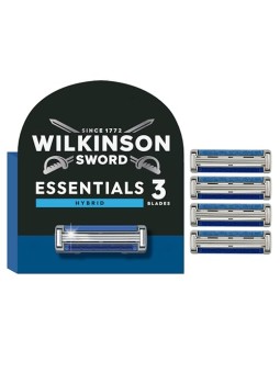 Wilkinson Essentials 3 Hybrid 4 cartucce da barba 4 pezzi.