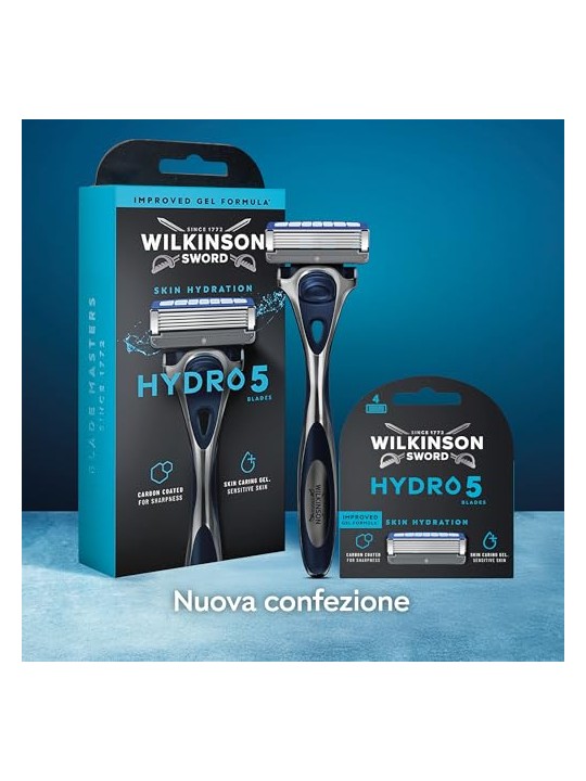 Wilkinson Sword Testine di ricambio Hydro 5 per idratazione della pelle, 16 pezzi uomo