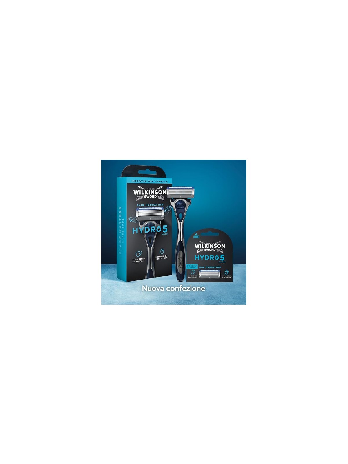 Wilkinson Sword Testine di ricambio Hydro 5 per idratazione della pelle, 16 pezzi uomo