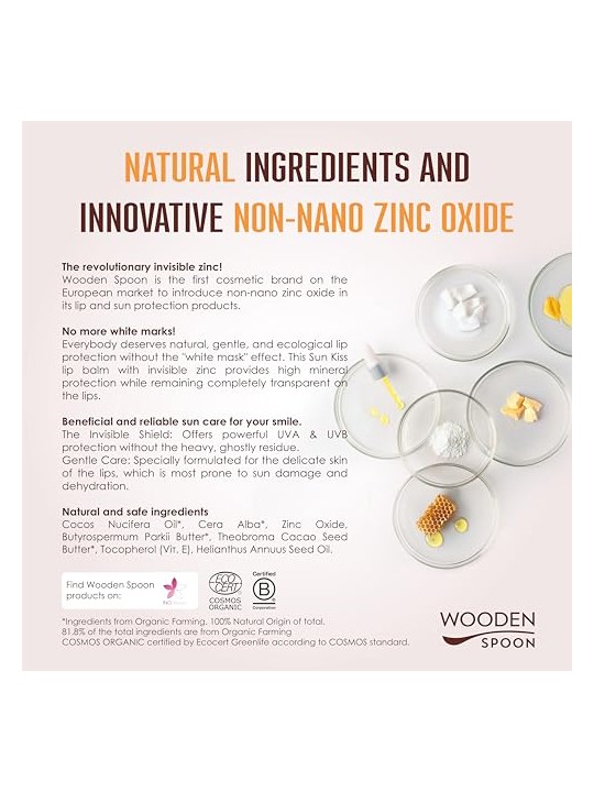 WoodenSpoon Balsamo labbra con protezione solare SPF 45 - 4,3 ml bambino