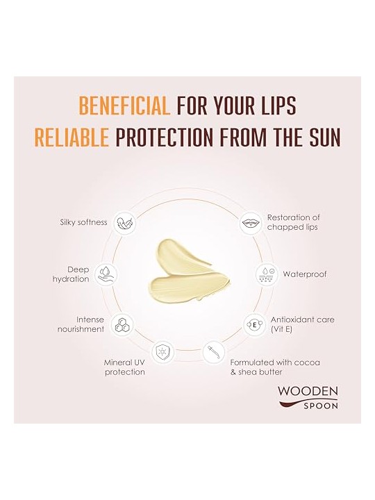 WoodenSpoon Balsamo labbra con protezione solare SPF 45 - 4,3 ml bambino