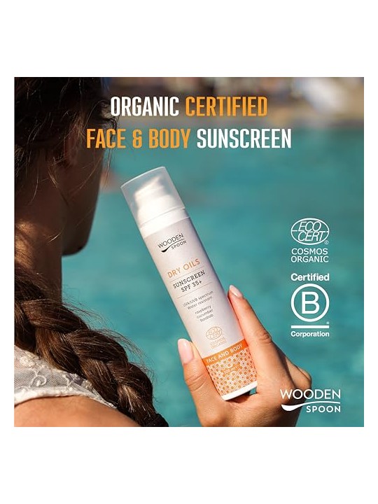 WoodenSpoon Crema solare per il viso a basso indice comedogenico SPF 35 - 100 ml unisex