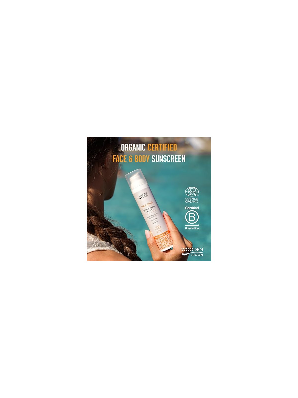WoodenSpoon Crema solare per il viso a basso indice comedogenico SPF 35 - 100 ml unisex