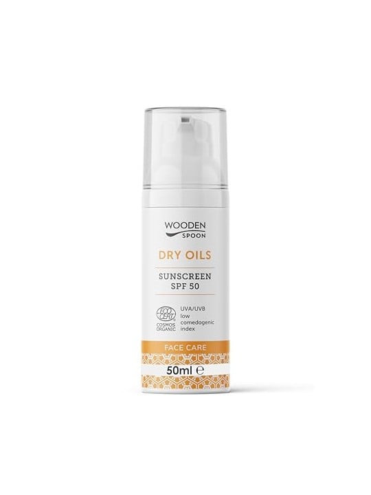 WoodenSpoon Crema solare per il viso a basso indice comedogenico SPF 50 - 50 ml unisex