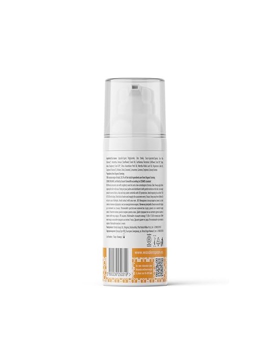 WoodenSpoon Crema solare per il viso a basso indice comedogenico SPF 50 - 50 ml unisex