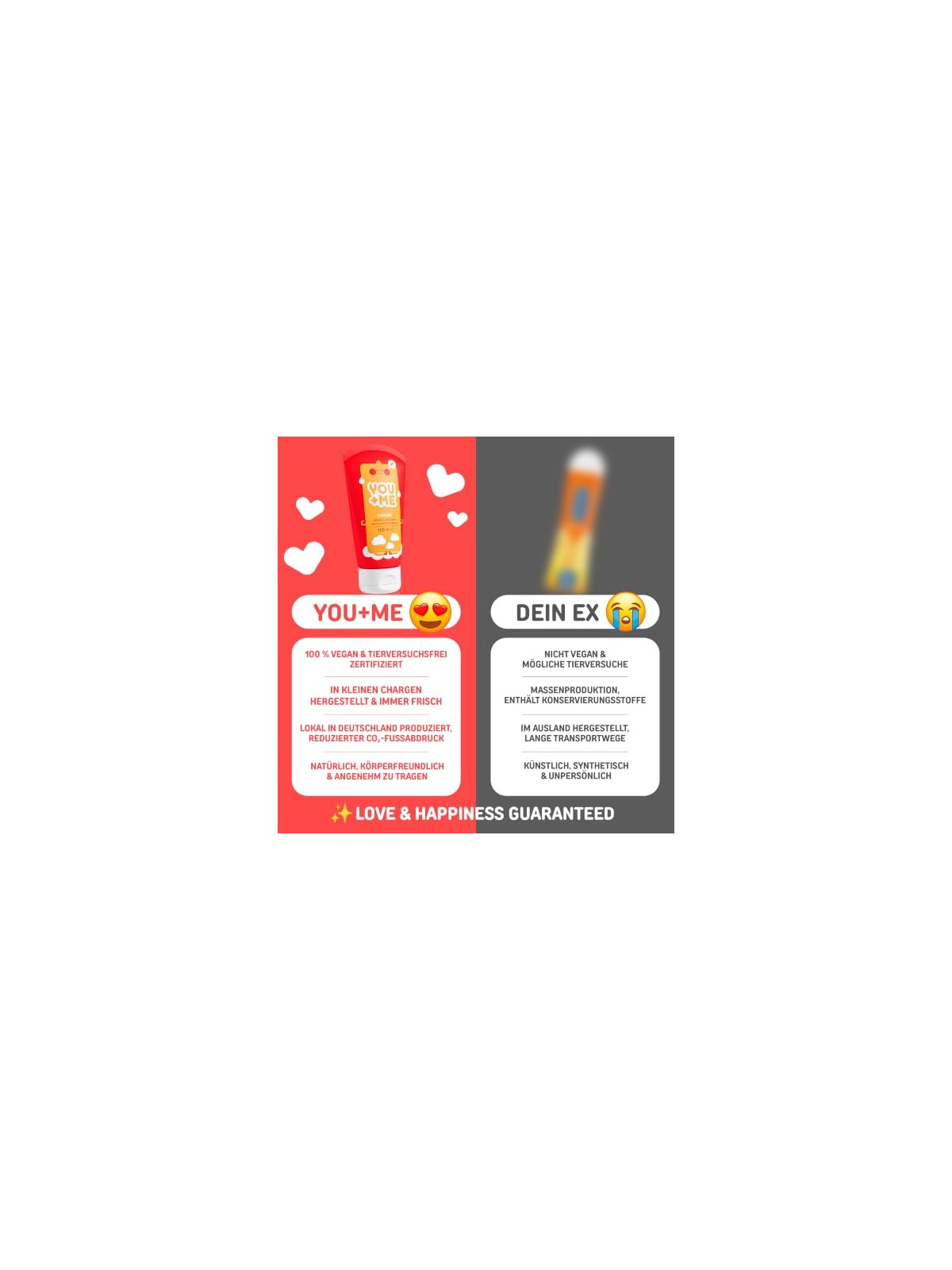 YOU+ME Gel lubrificante riscaldante 150 ml unisex
