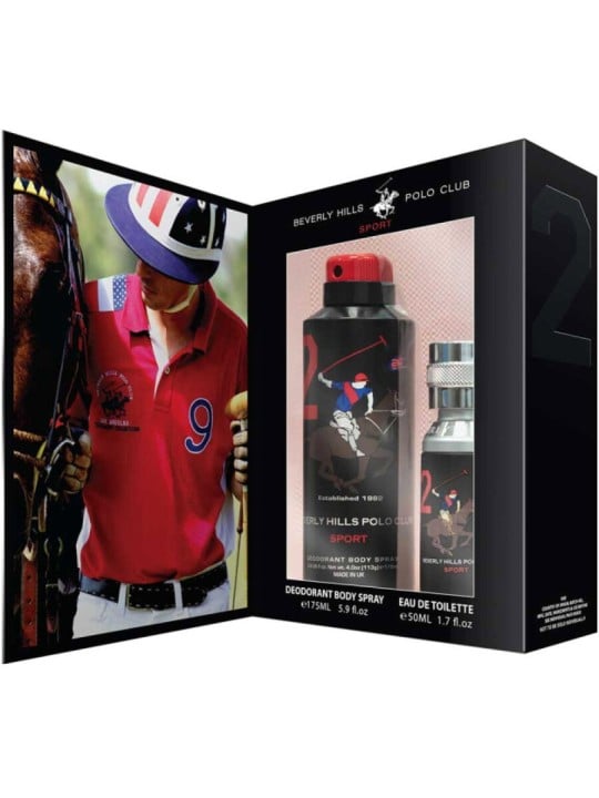 Gift Set Beverly Hills Polo Club: 1982 - Sport 2 Eau De Toilette uomo 50ml + 1982 - Sport 2 antitraspirante spray deodorante uom