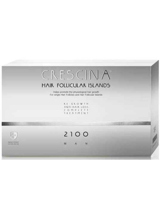 Labo Suisse Crescina Follicular Islands 2100 per stimolare la crescita siero trattamento in fiale per cuoio capelluto uomo 10 +1