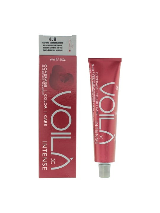 Intercosmo Voila 3C Intense Aqua tinta per capelli permanente 4.8 Medium Brown Toffee 60ml