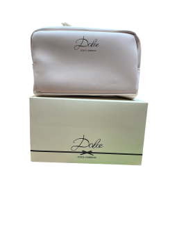 Dolce & Gabbana Dolce Zippered GWP Textile Pouch Pink